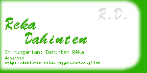 reka dahinten business card